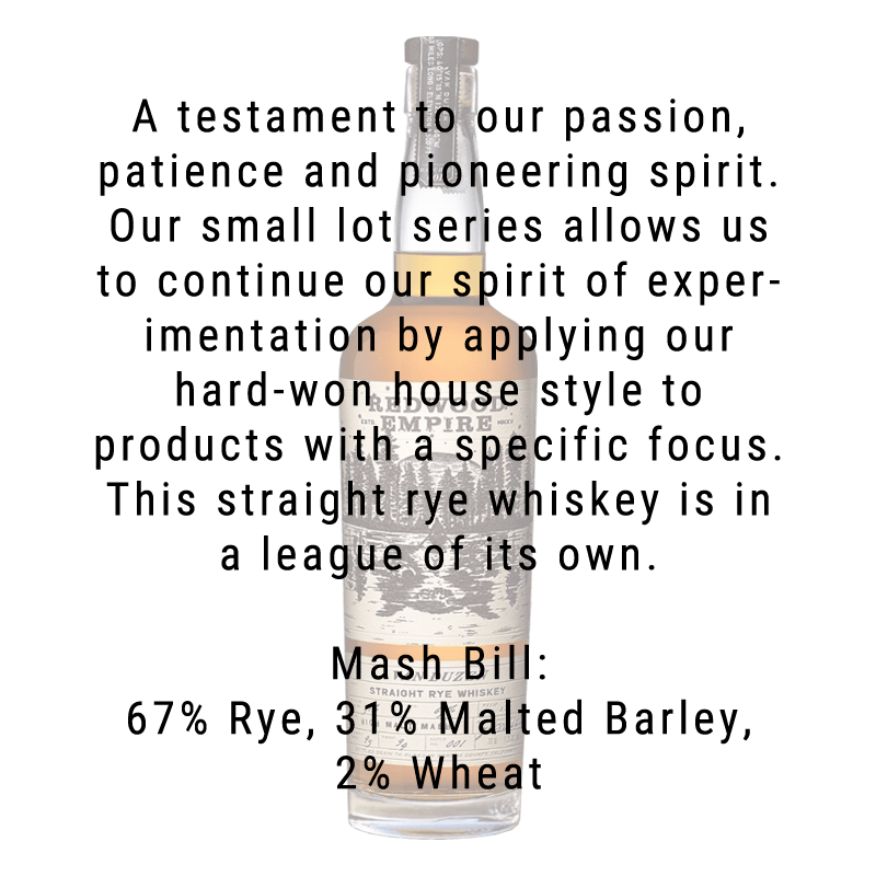 Buy Redwood Empire Van Duzen Straight Rye Whiskey Great American Craft Spirits