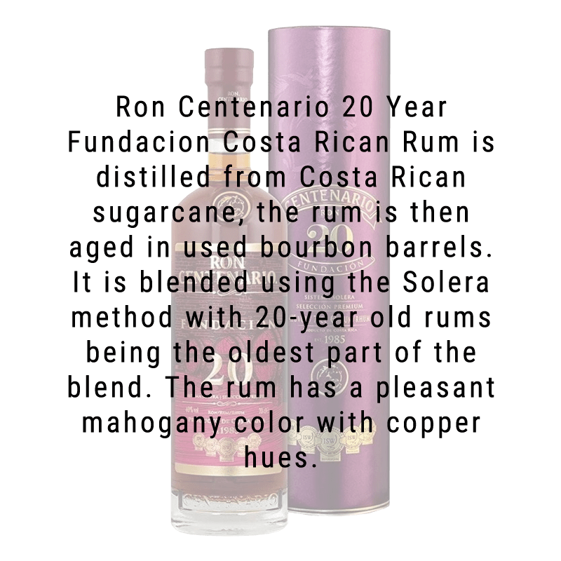 Buy Ron Centenario Rum Year | Old Spirits Craft 20 American Great Fundacion