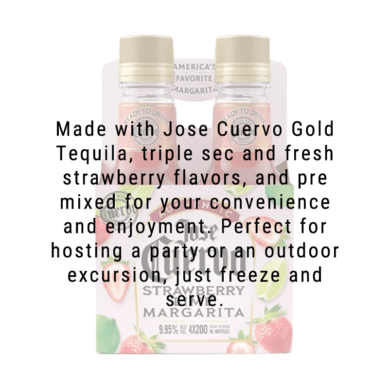 Jose Cuervo Authentic Strawberry Lime Margarita 200mL 4 Pack