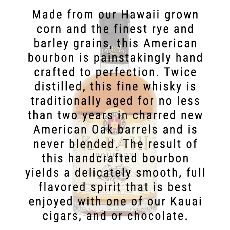 Buy Kauai Distilling Co. 5 Year Kapahi Bourbon Whisky | Great