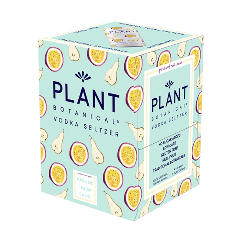 Buy Plant Botanical Vodka Seltzer Passionfruit Pear 12.oz 4 pack