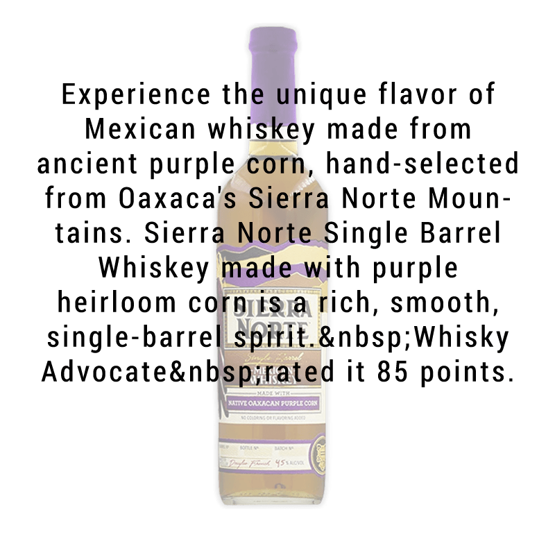 Buy Sierra Norte Native Oaxacan Purple Corn Whiskey 750mL | Great