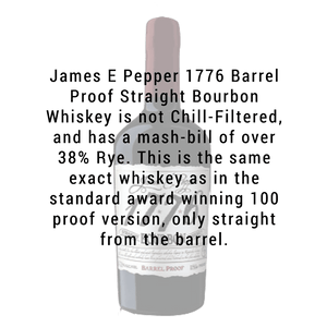 James E. Pepper 1776 Straight Bourbon Barrel Proof  Whiskey 750mL