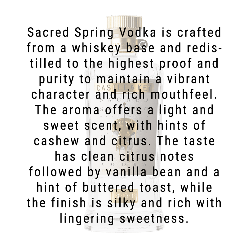Buy Castle & Key Sacred Spring Vodka | Great American Craft Spirits