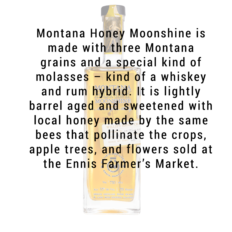 Buy Willie&rsquo;s Distillery Montana Honey Moonshine Online | Great 