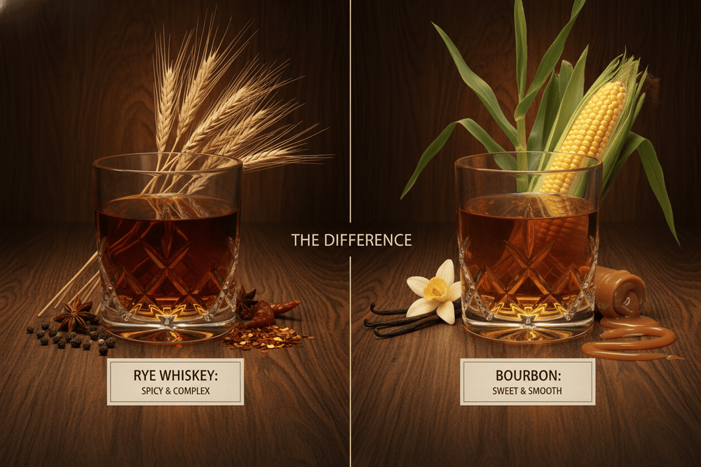 The Difference Between Rye Whiskey and Bourbon Explained - Great American Craft Spirits