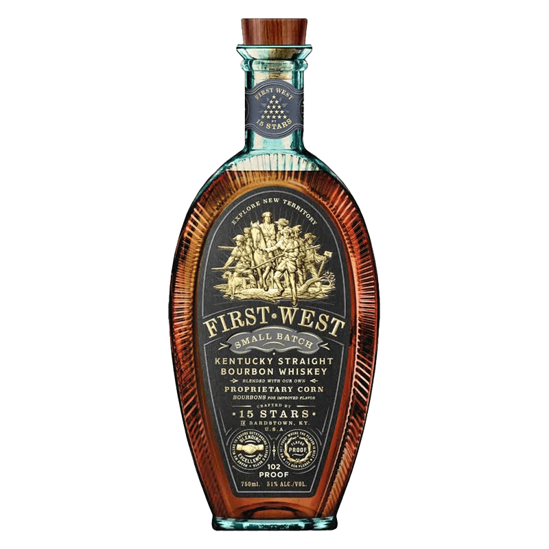15 Stars First West Small Batch Bourbon Whiskey 750mL - Great American Craft Spirits