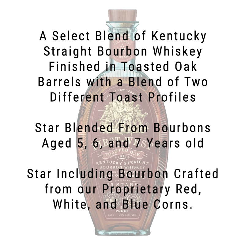 15 Stars First West Toasted Oak Bourbon Whiskey 750mL - Great American Craft Spirits