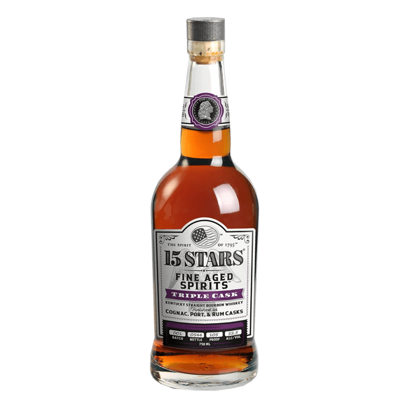 15 Stars Triple Cask 2 Kentucky Straight Bourbon Whiskey 750mL - Great American Craft Spirits