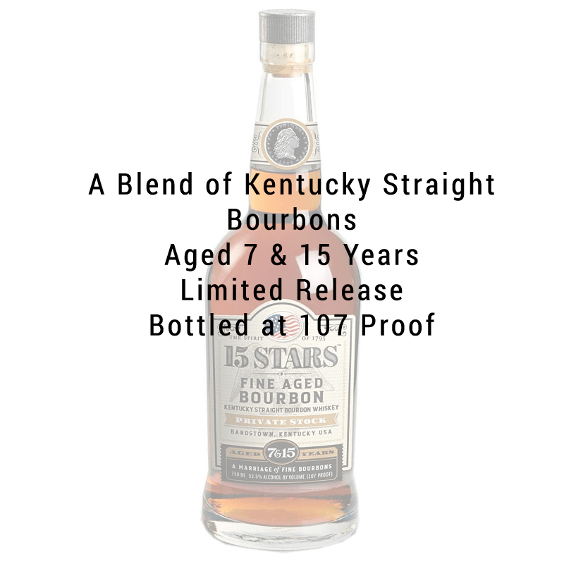 
            
                Load image into Gallery viewer, 15 Stars 7 &amp;amp; 15 Year Private Stock  Kentucky Straight Bourbon Whiskey 750mL
            
        