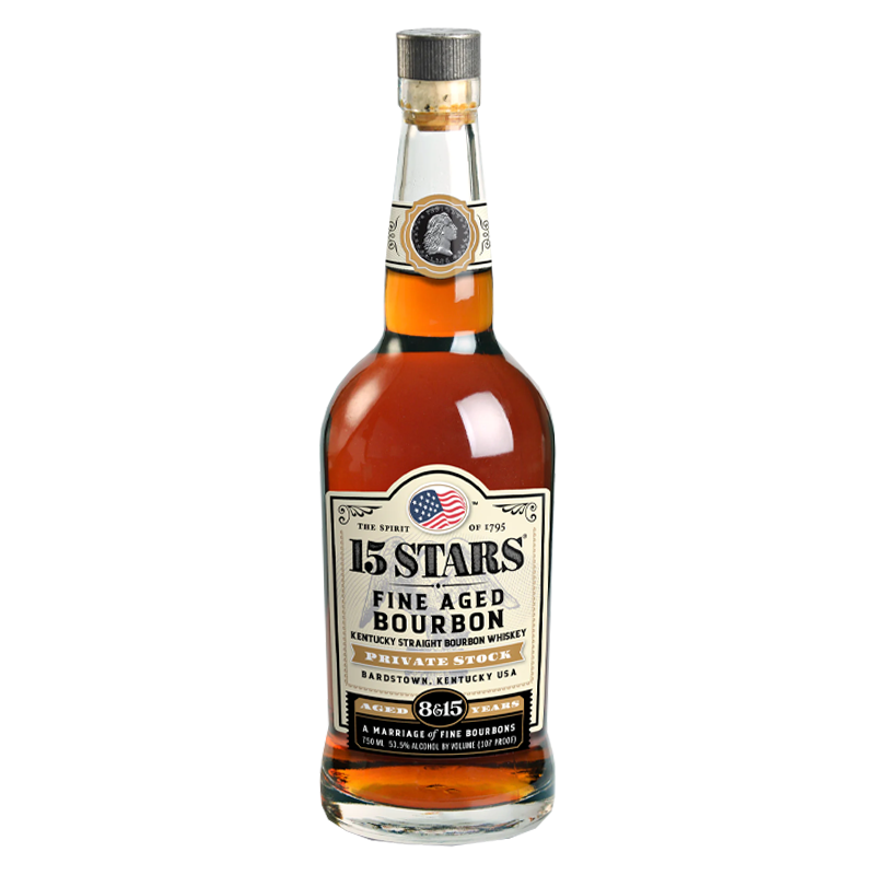 15 Stars 8 & 15 Year Private Stock Kentucky Straight Bourbon Whiskey 750mL