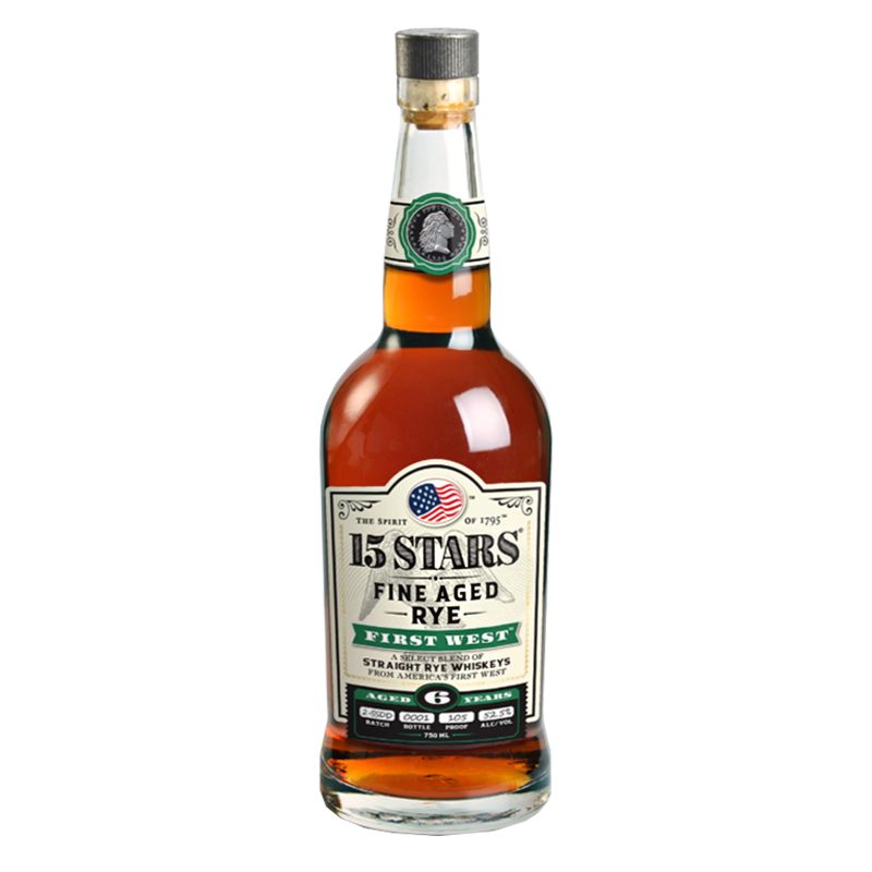 15 Stars First West Kentucky Straight Rye Whiskey BATCH #2 750mL