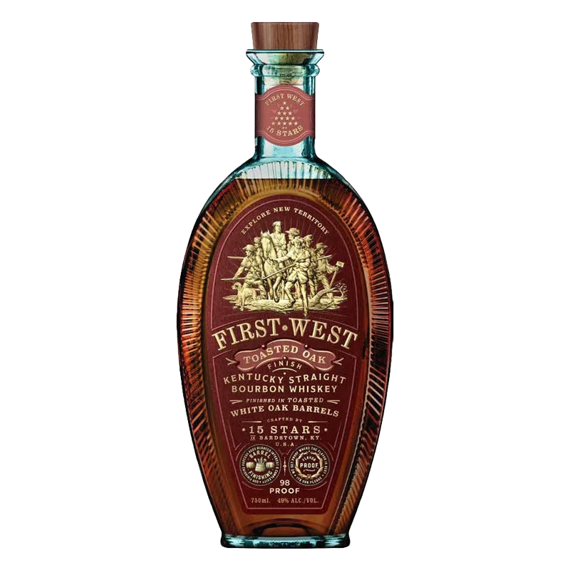 15 Stars First West Toasted Oak Bourbon Whiskey 750mL