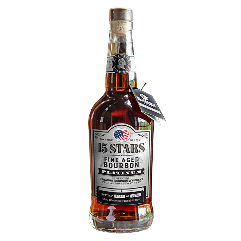 
            
                Load image into Gallery viewer, 15 Stars Platinum Bourbon Whiskey 750mL
            
        