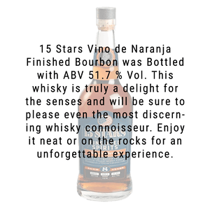 15 Stars Vino de Naranja Finish Bourbon Whiskey 750mL