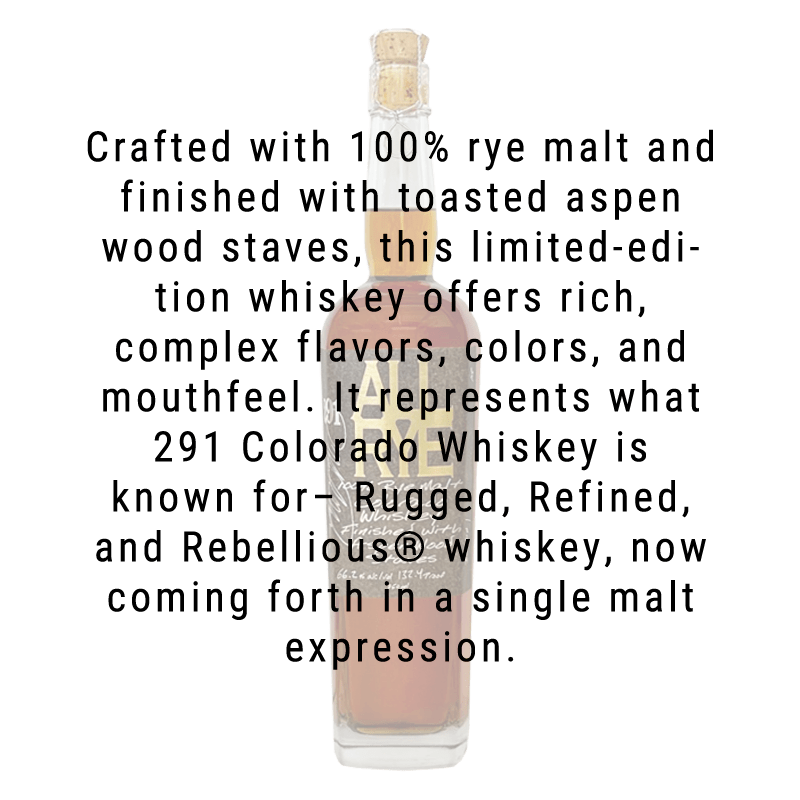 
            
                Load image into Gallery viewer, 291 Colorado Whiskey All Rye Colorado Rye Whiskey 750mL
            
        