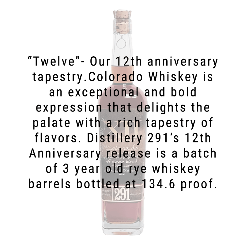 291 XII Anniversary Colorado Whiskey 750mL