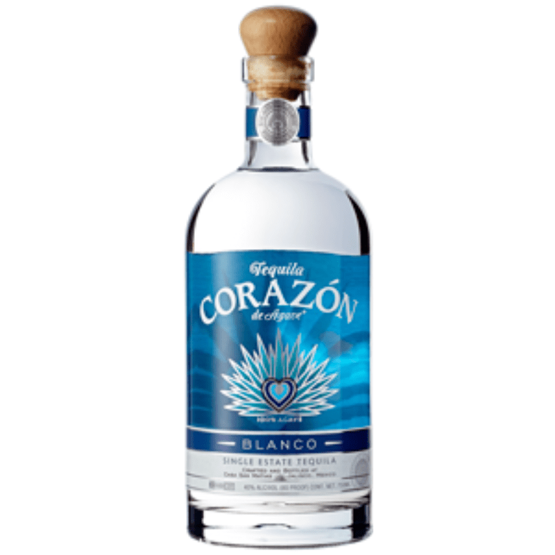 Corazon Blanco Tequila bottle - premium 100% blue agave blanco tequila with smooth, crisp flavor