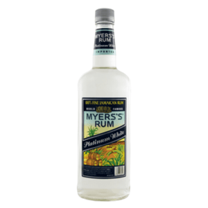 Bottle of Myers's Platinum White Jamaican Rum 750ml – premium quality rum for cocktails