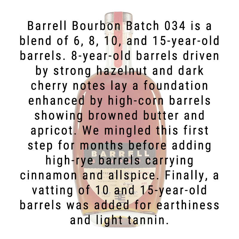 Barrell Craft Spirits Batch #034 Bourbon Whiskey 750mL