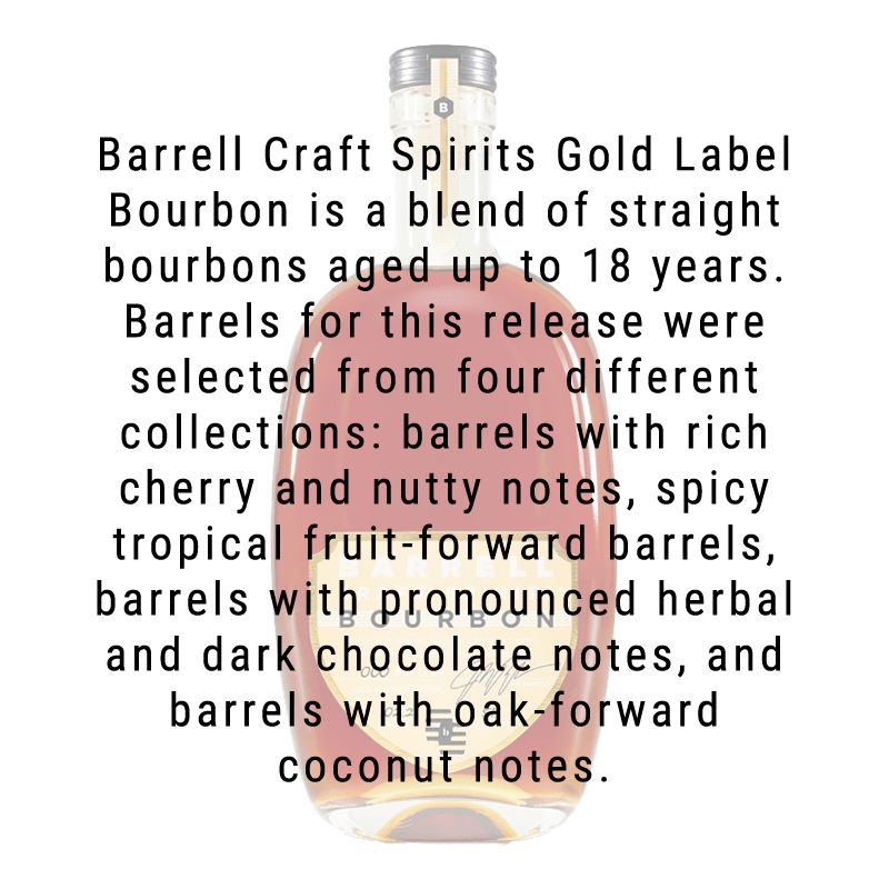 
            
                Load image into Gallery viewer, Barrell Craft Spirits Gold Label Bourbon Whiskey 750mL
            
        