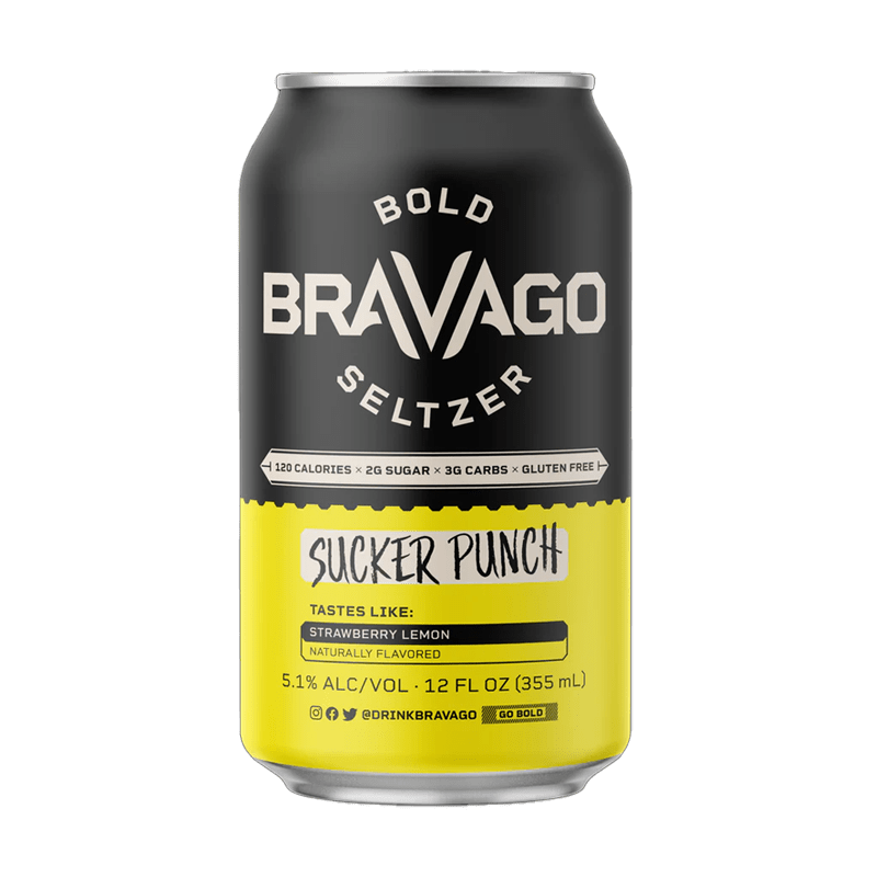 Bravago Sucker Punch (Strawberry Lemon) Hard Seltzer 4-Pack