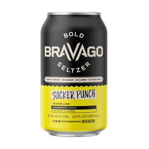 Bravago Sucker Punch (Strawberry Lemon) Hard Seltzer 4-Pack