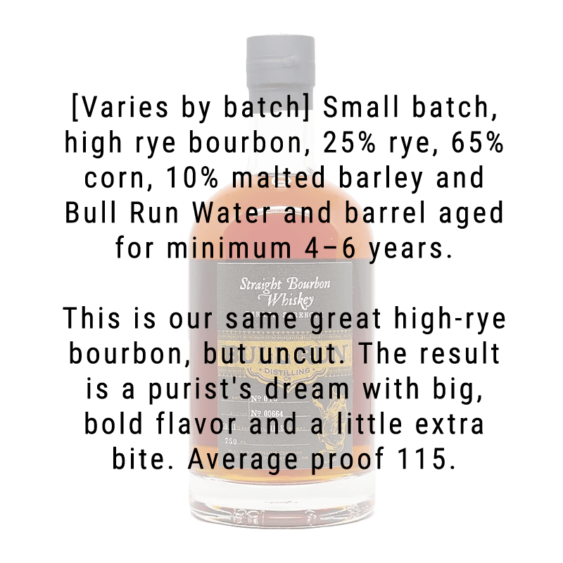 Bull Run Barrel Strength Bourbon Whiskey 750mL