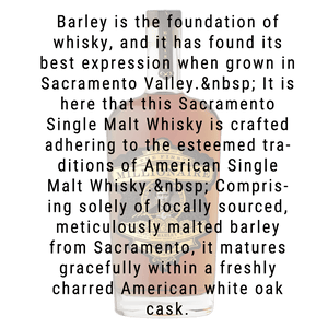 Calistoga Depot Distillery First Millionaire Single Malt Barley Sacramento Whiskey 750mL