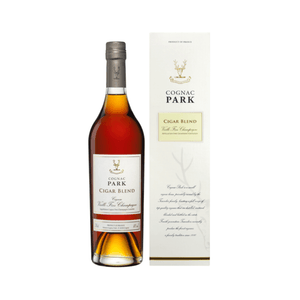 Cognac Park XO Cigar Blend bottle and box packaging