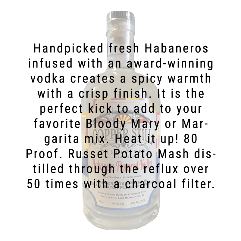 Copper Still Distillery Habanero Flavored Vodka 750mL