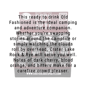 Crater Lake Rock & Rye Cocktail 100ml 4 pack