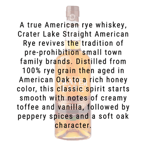 
            
                Load image into Gallery viewer, Crater Lake Straight American Rye Whiskey 750mL
            
        