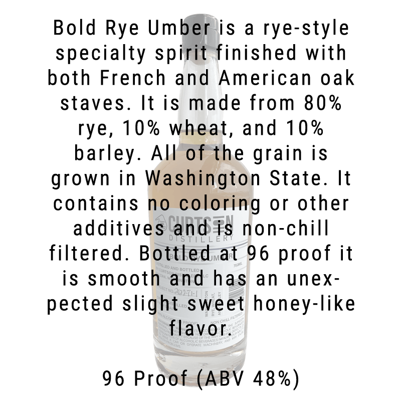 Curtson Distillery Bold Rye Umber 750mL