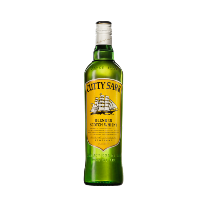 Cutty Sark Scotch Whiskey bottle and packaging