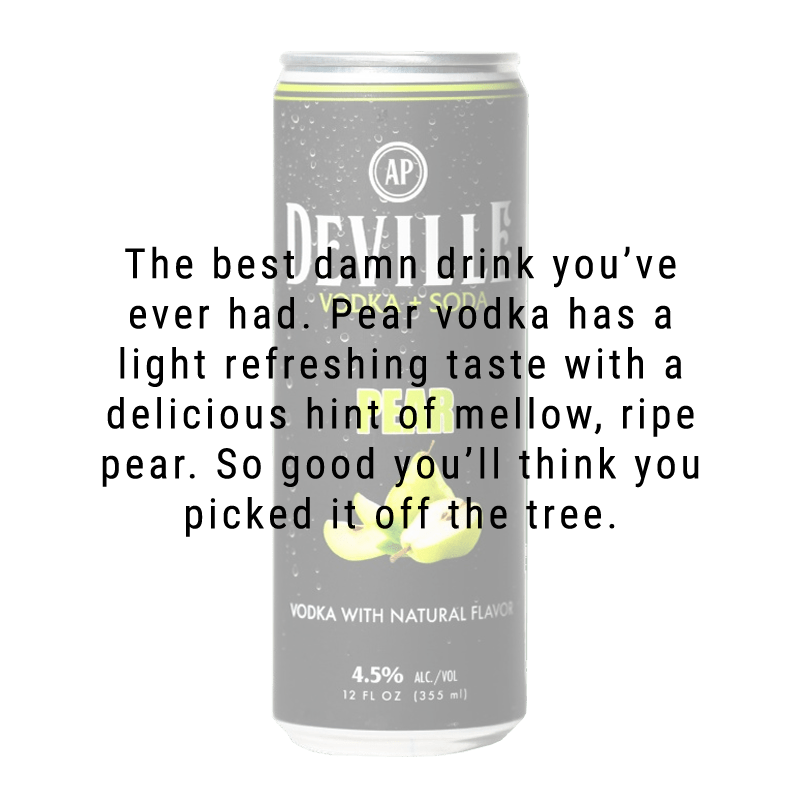 Buy Deville Beverage Co. Vodka + Soda Pear 12.oz | Great American Craft ...