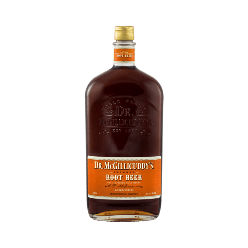 Dr McGillicuddy's Root Beer Liqueur bottle – smooth creamy root beer flavor, ideal for sipping or cocktails