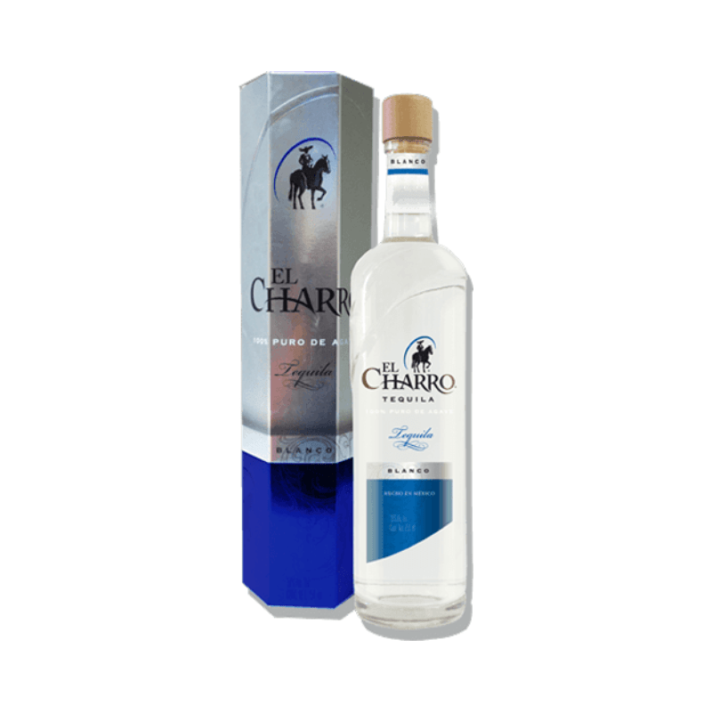 El Charro Silver Tequila 750ml bottle – premium Mexican tequila blanco made from 100% blue agave, smooth taste ideal for cocktails and sipping