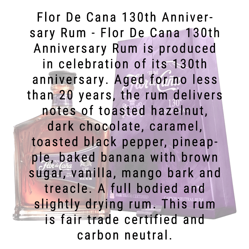 Flor De Cana 130th Anniversary 20 Year Rum 750ml