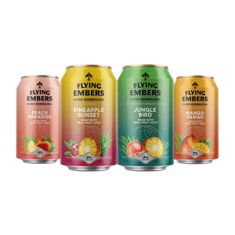 
            
                Load image into Gallery viewer, Flying Embers Birds of Paradise Variety Pack Hard Kombucha 8 pack 12.oz
            
        