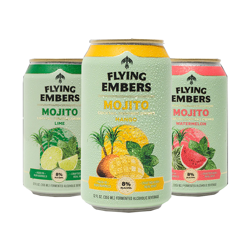 Flying Embers Mojito Variety Pack Cocktail 8 pack 12.oz