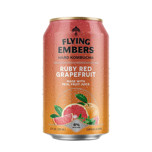 
            
                Load image into Gallery viewer, Flying Embers Ruby Red Grapefruit Hard Kombucha 6 pack 12.oz
            
        