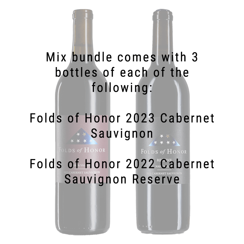Folds of Honor 2023 Cabernet Sauvignon & 2022 Cabernet Sauvignon Reserve 6 Pack