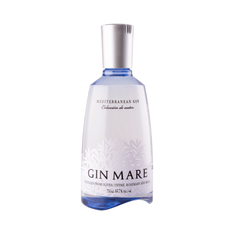 Gin Mare Mediterranean Gin 700ml bottle – premium Spanish gin infused with Mediterranean botanicals including olives, rosemary, thyme, and basil
