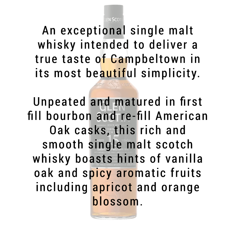 Glen Scotia 15 Year Scotch Whisky 750mL