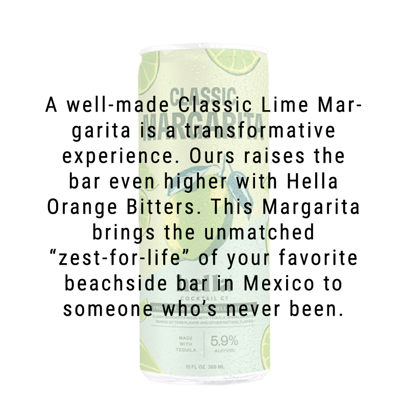 Hella Cocktail Co. Classic Margarita Cocktail 4 pack 12.oz