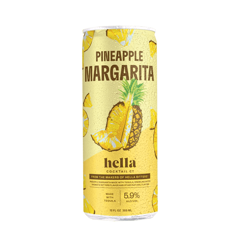 Hella Cocktail Co. Pineapple Margarita Cocktail 4 pack 12.oz