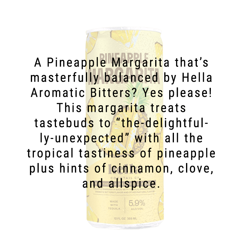 Hella Cocktail Co. Pineapple Margarita Cocktail 4 pack 12.oz