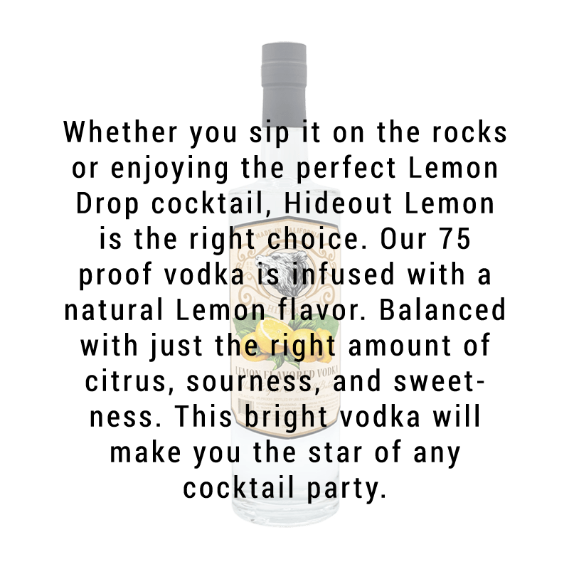Hideout Lemon Flavored Vodka 750ml