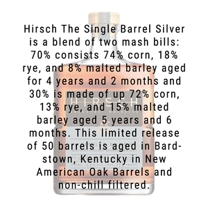 Hirsch The Single Barrel (Silver) Bourbon 750mL